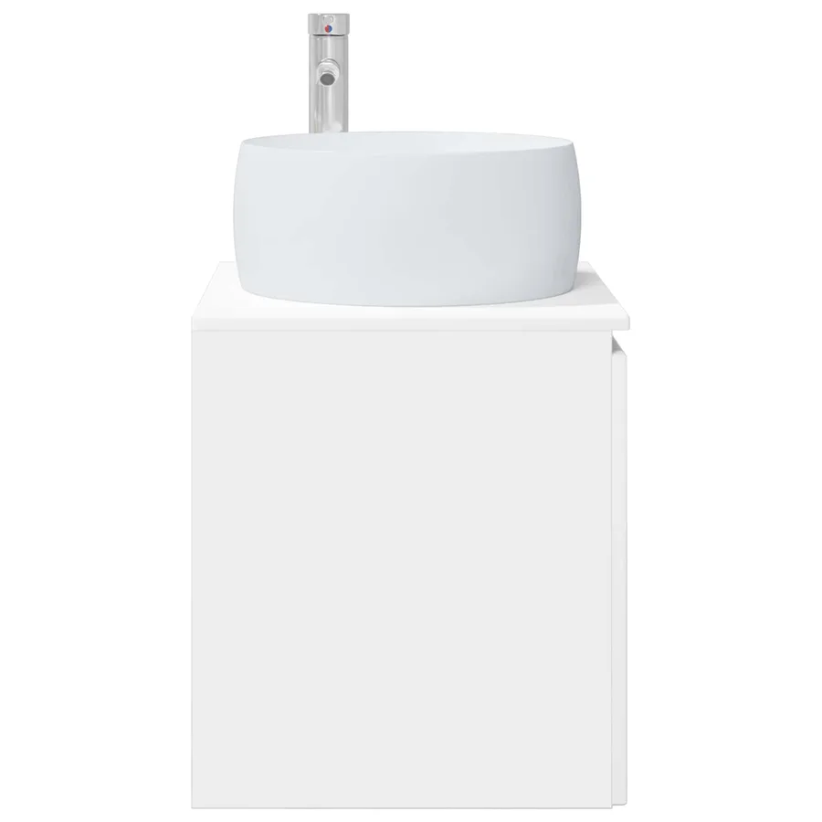 Vanité de lavabo mural Blanc 49,5 x 44,5 x 66 cm - 4