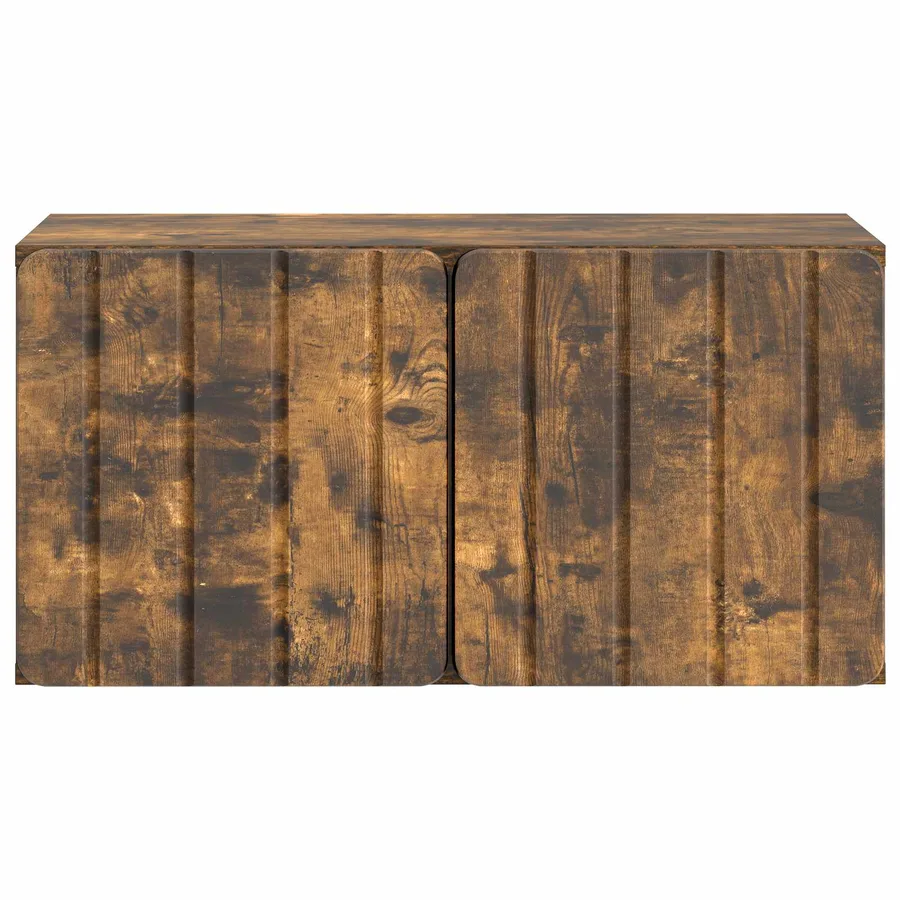 Meuble TV mural 59,5 x 31 x 30 cm Chêne fumé Bois d'ingénierie - 6