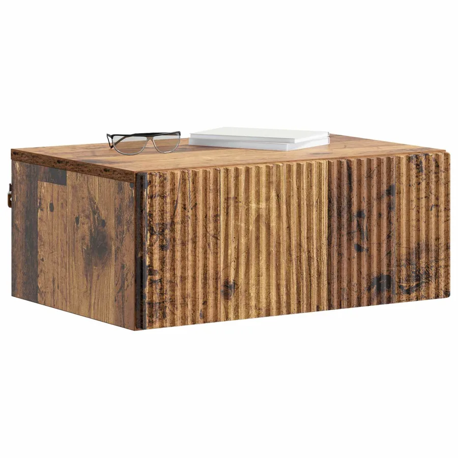 Cabinet de chevet mural 2 pcs Bois ancien 49 x 34,5 x 20 cm - 3