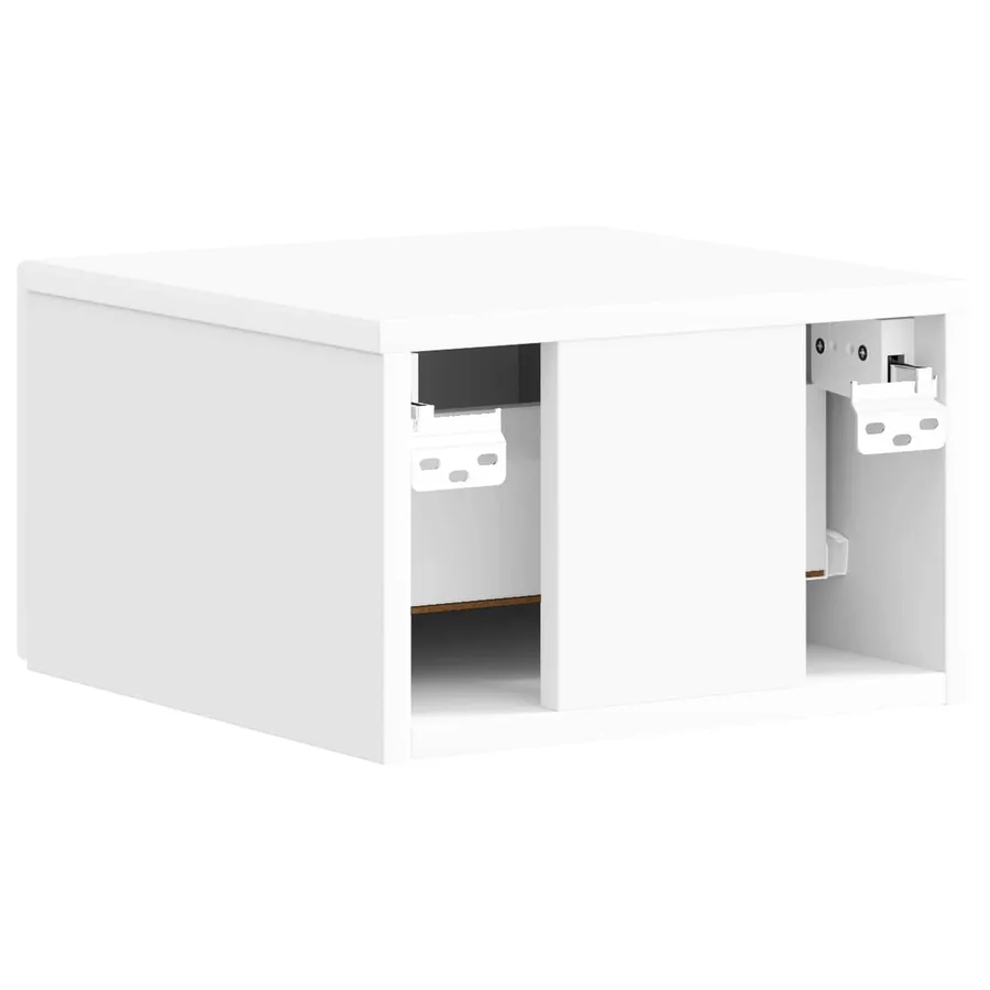 Cabinet de chevet mural 2 pcs Blanc brillant 33 x 34,5 x 20 cm - 9