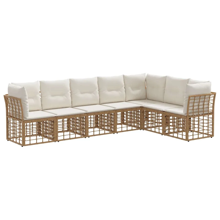 Ensemble de canapés d'extérieur Naturel Polyester - 2