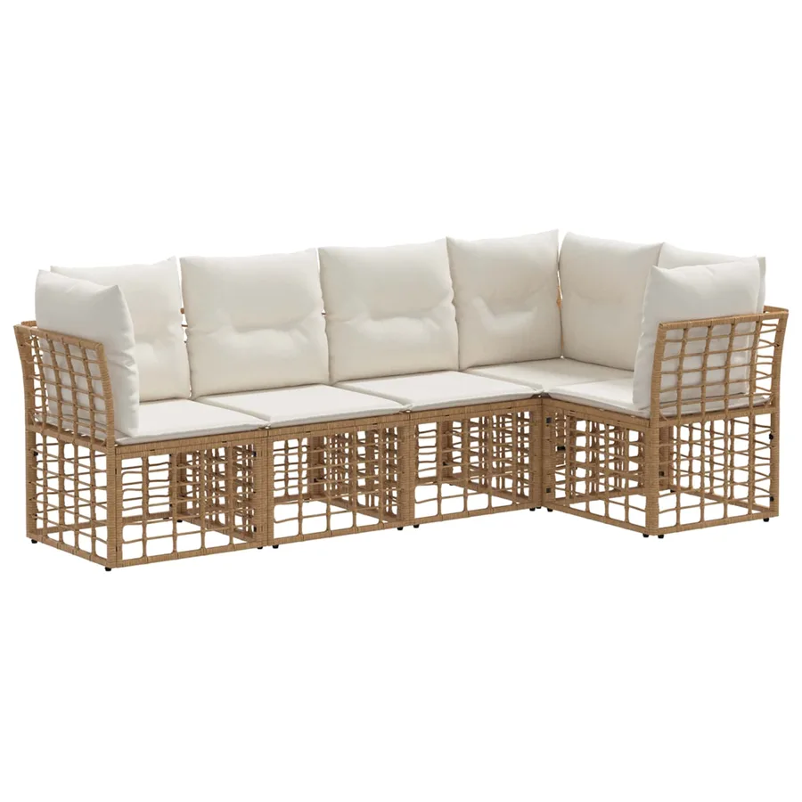 Ensemble de canapés d'extérieur Naturel Polyester - 2
