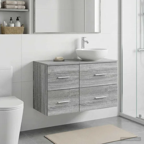 Meuble de Salle de Bain In-between Sonoma gris 30 x 35 x 50 cm