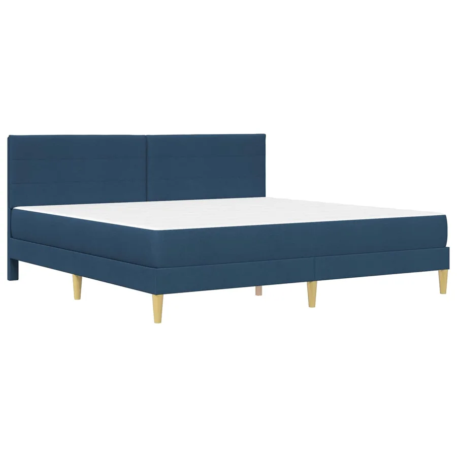 Cadre de lit Bleu 180 x 200 cm Polyester - 3