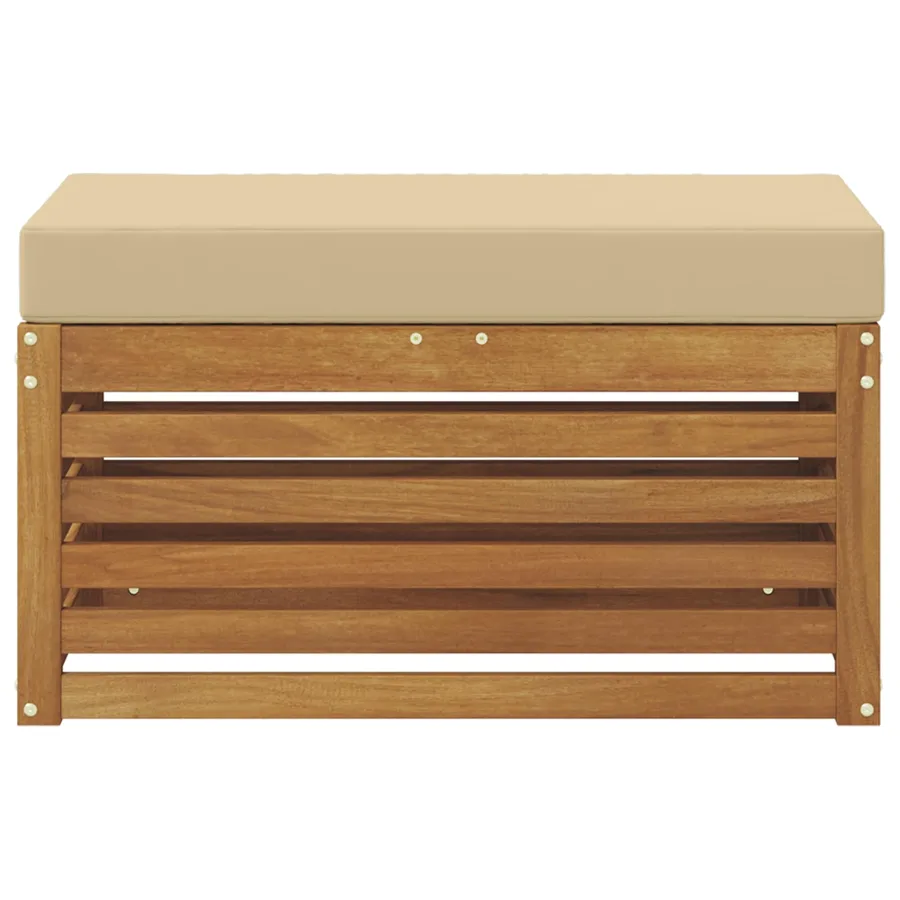 Banc de Jardin Bois d'Acacia Massif Naturel - 3