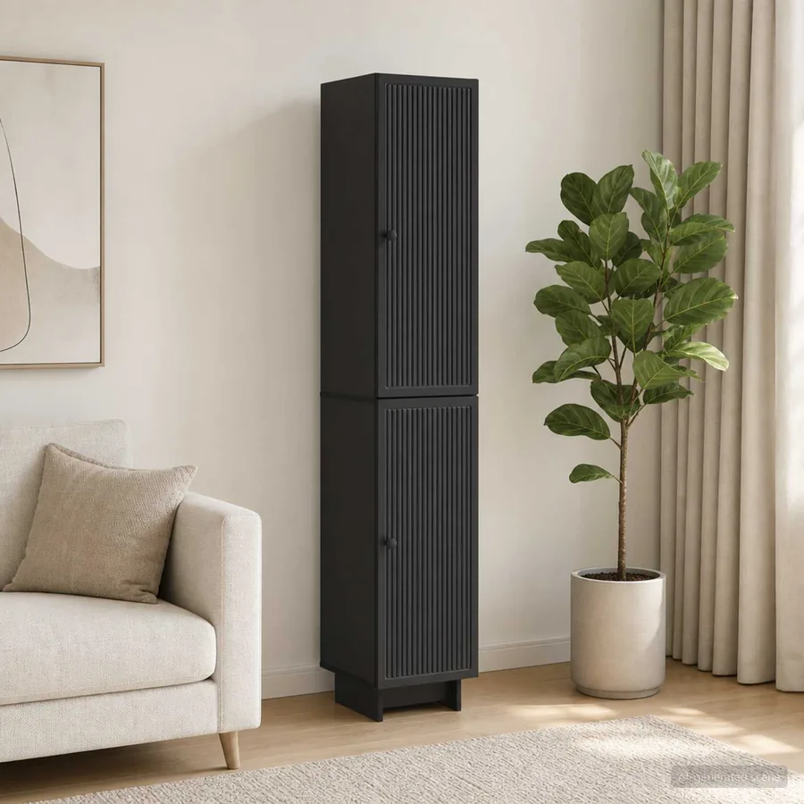 Ensemble de Meubles 2 pcs Noir 34,5 x 33 x 90 cm