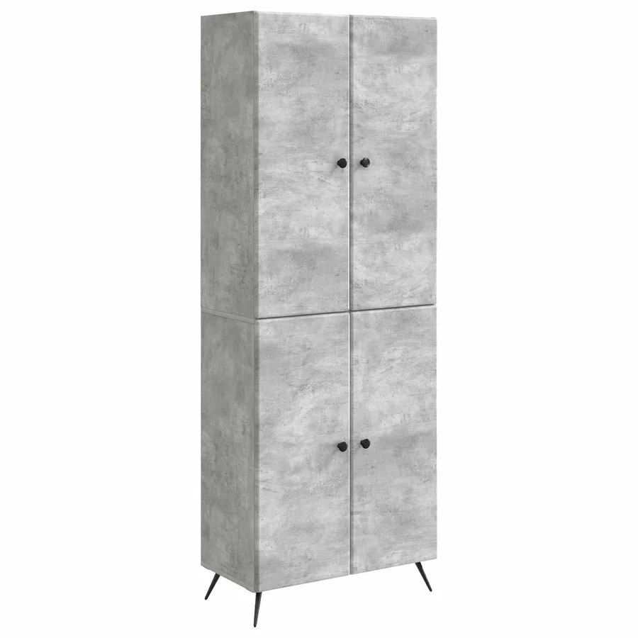 Ensemble de Meubles 2 pcs Gris béton Bois d'ingénierie - 2