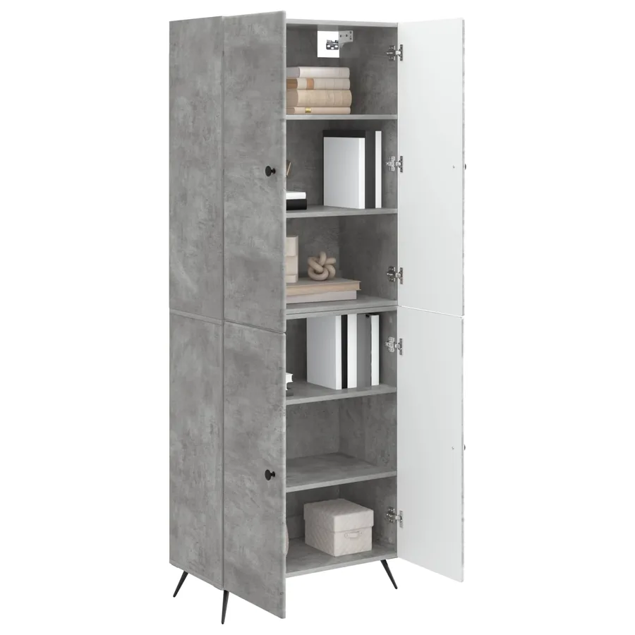 Ensemble de Meubles 2 pcs Gris béton Bois d'ingénierie - 3