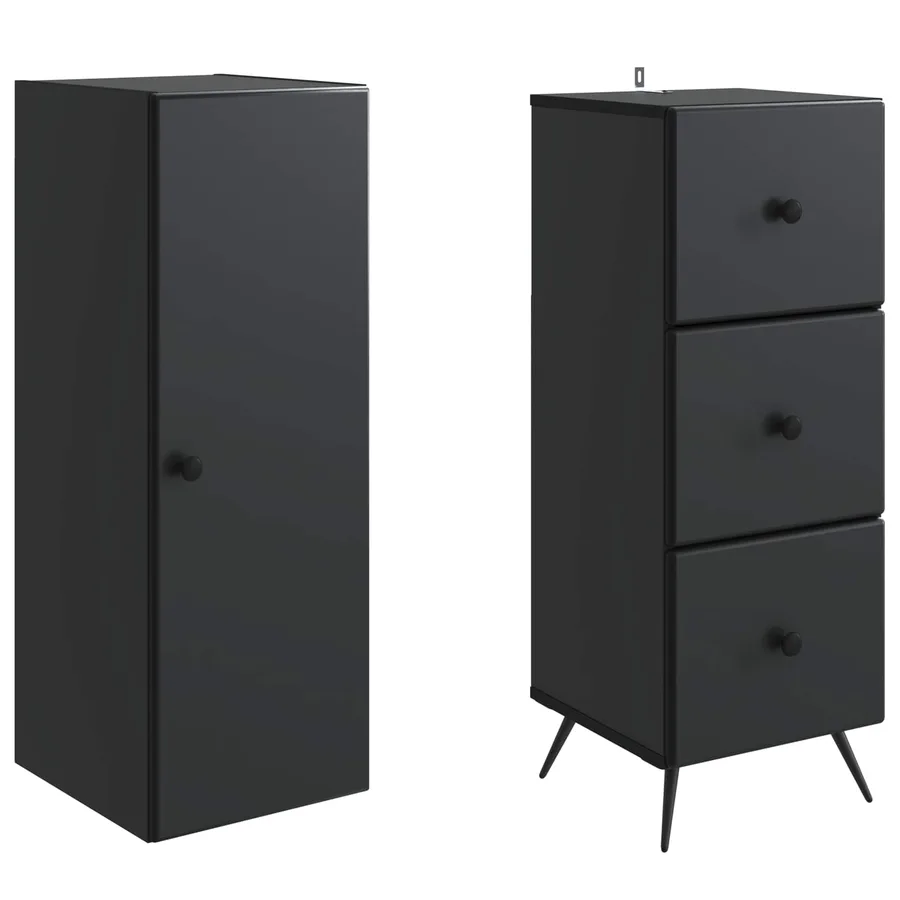 Ensemble de Meubles 2 pcs Noir 34,5 x 34,5 x 90 cm - 4
