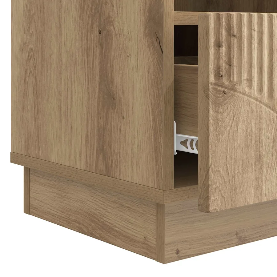 Meuble TV 102 x 34,5 x 47 cm Chêne artisanal Bois d'ingénierie - 9