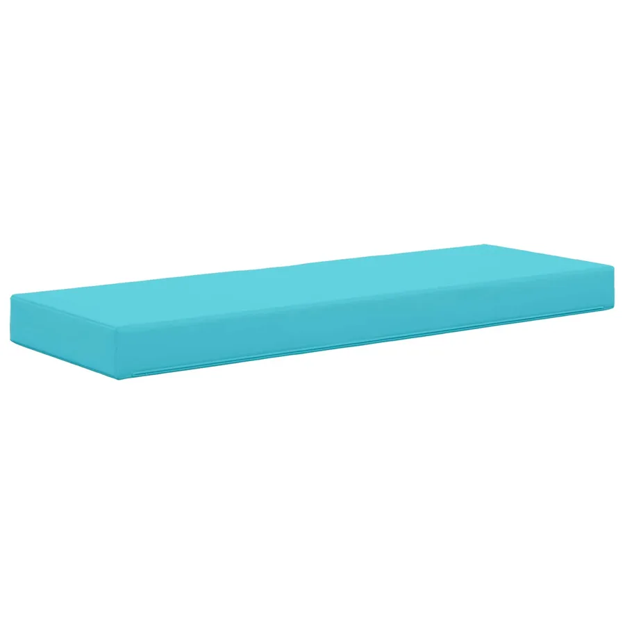 Coussin de Siège d'Extérieur Turquoise 111,5 x 40 x 8 cm - 5