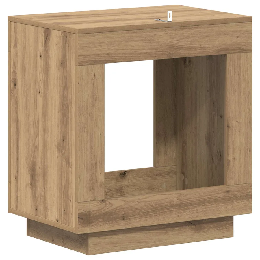 Table d'appoint Chêne artisanal 60 x 40 x 65 cm - 6
