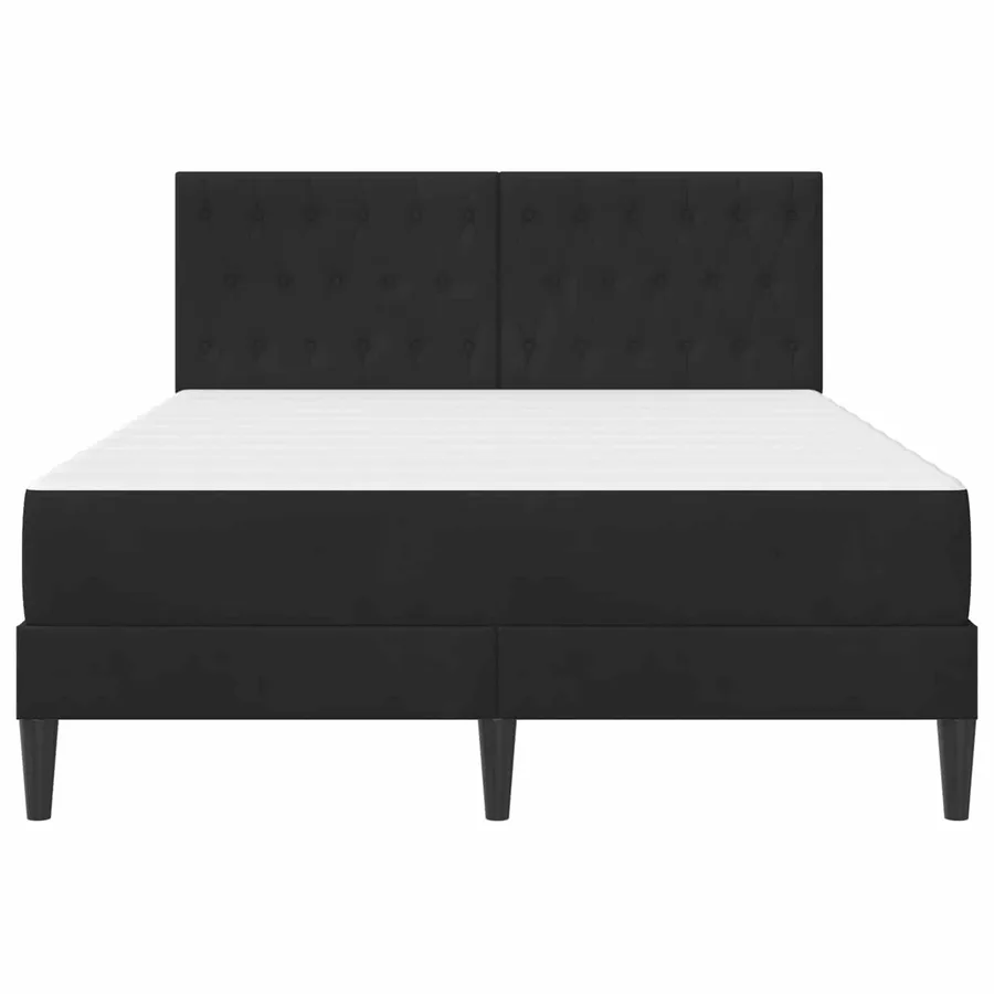 Cadre de lit avec matelas Noir 160 x 200 cm Velours - 6
