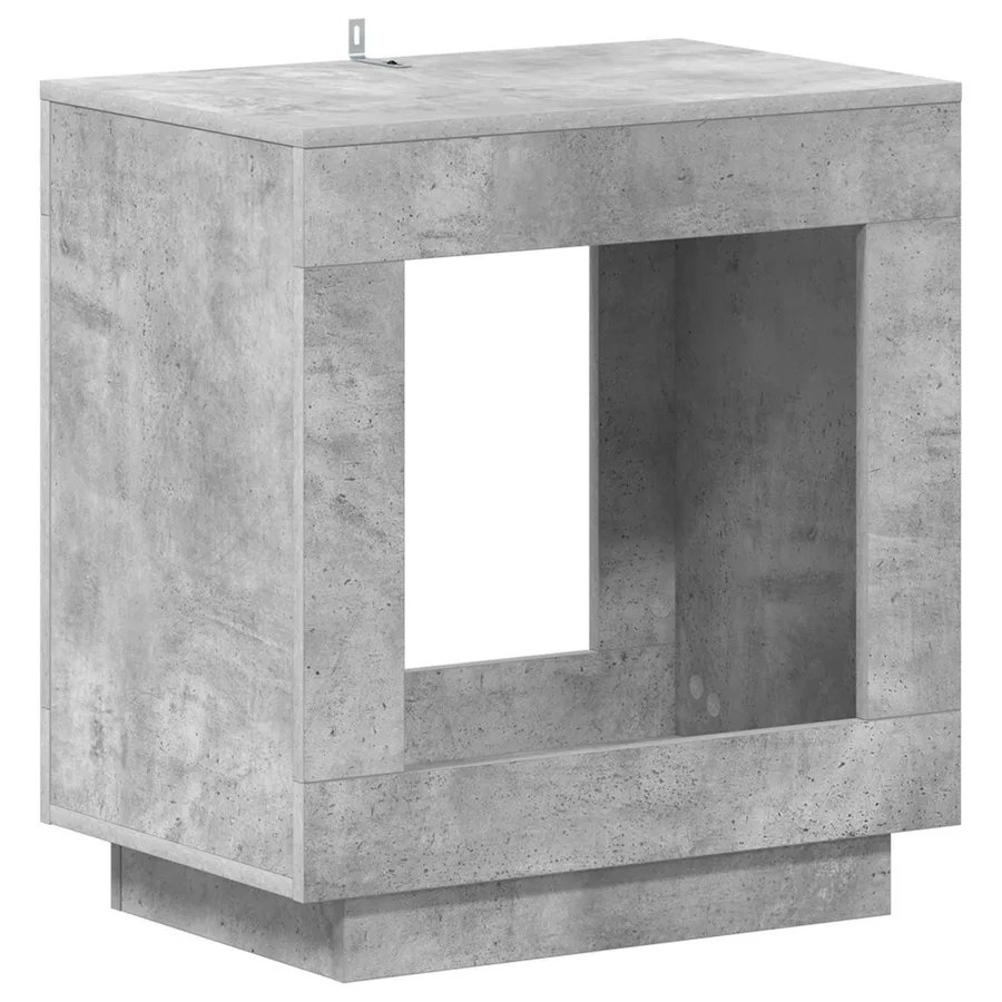 Table d'appoint Gris béton 60 x 40 x 65 cm Bois d'ingénierie - 2