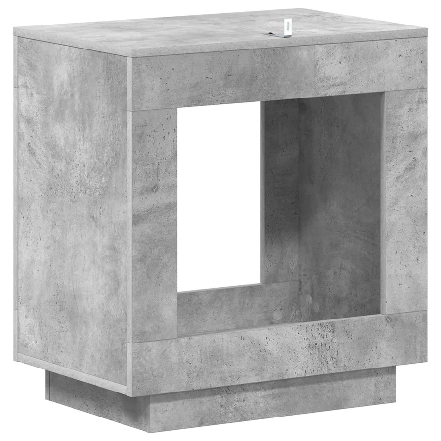 Table d'appoint Gris béton 60 x 40 x 65 cm Bois d'ingénierie - 7
