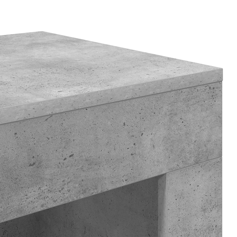 Table d'appoint Gris béton 60 x 40 x 65 cm Bois d'ingénierie - 9