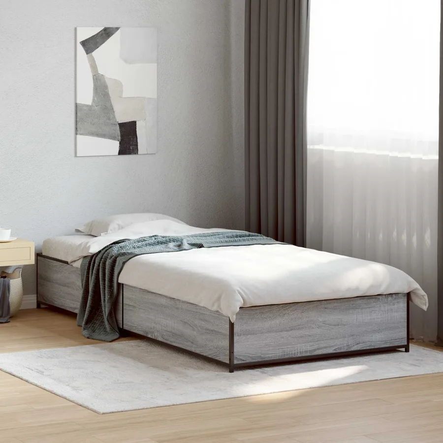 Cadre de lit Sonoma gris 80 x 200 cm Bois d'ingénierie