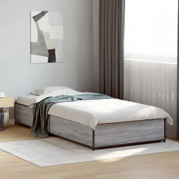 Cadre de lit Sonoma gris 80 x 200 cm Bois d'ingénierie
