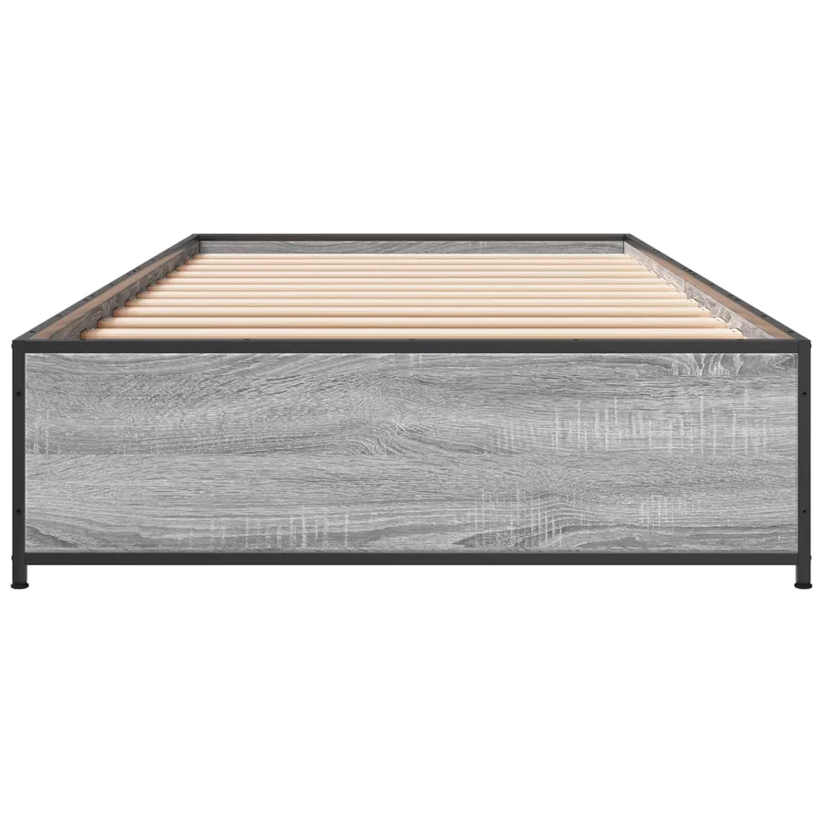 Cadre de lit Sonoma gris 80 x 200 cm Bois d'ingénierie - 4
