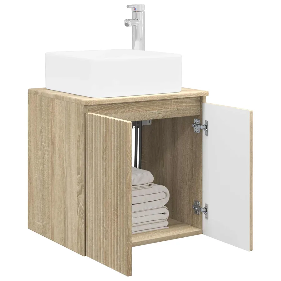 Vanité de lavabo mural Chêne Sonoma 49,5 x 41 x 63 cm - 3