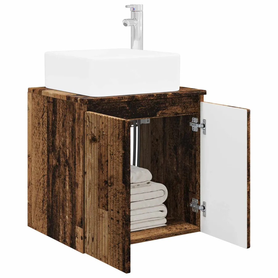 Vanité de lavabo mural Bois ancien 49,5 x 41 x 63 cm - 3