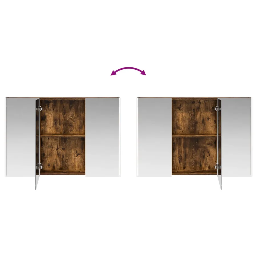 Ensemble de mobilier de salle de bain 6 pcs Chêne fumé - 15