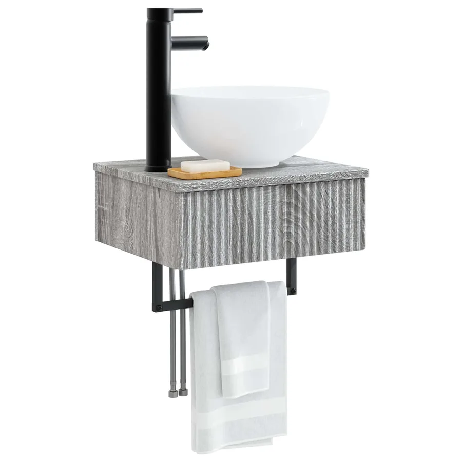 Basin de lavage mural Sonoma gris 40 x 35 x 39 cm - 3