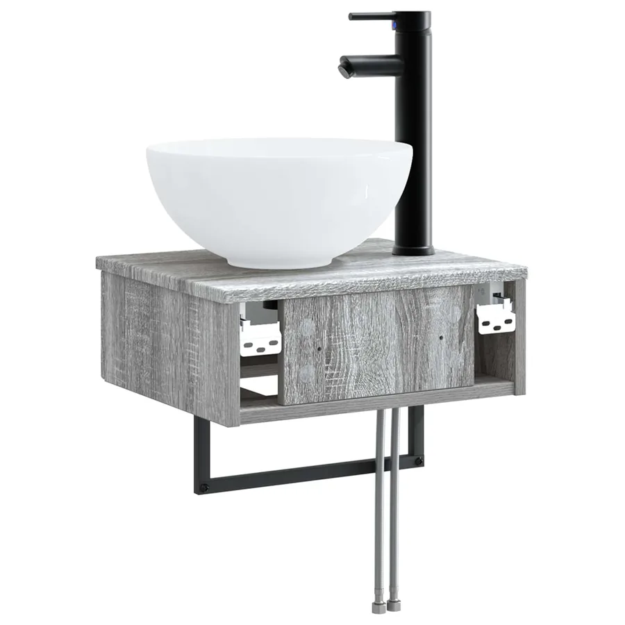Basin de lavage mural Sonoma gris 40 x 35 x 39 cm - 5