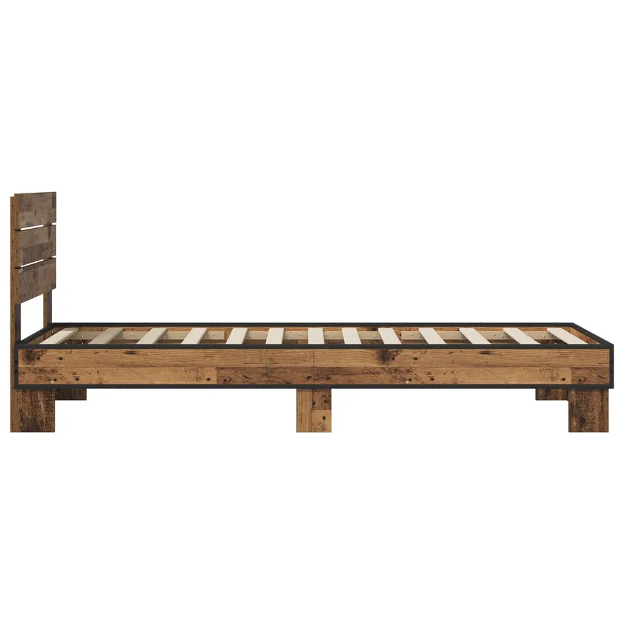 Cadre de lit avec tête de lit Bois ancien 80 x 200 cm - 4