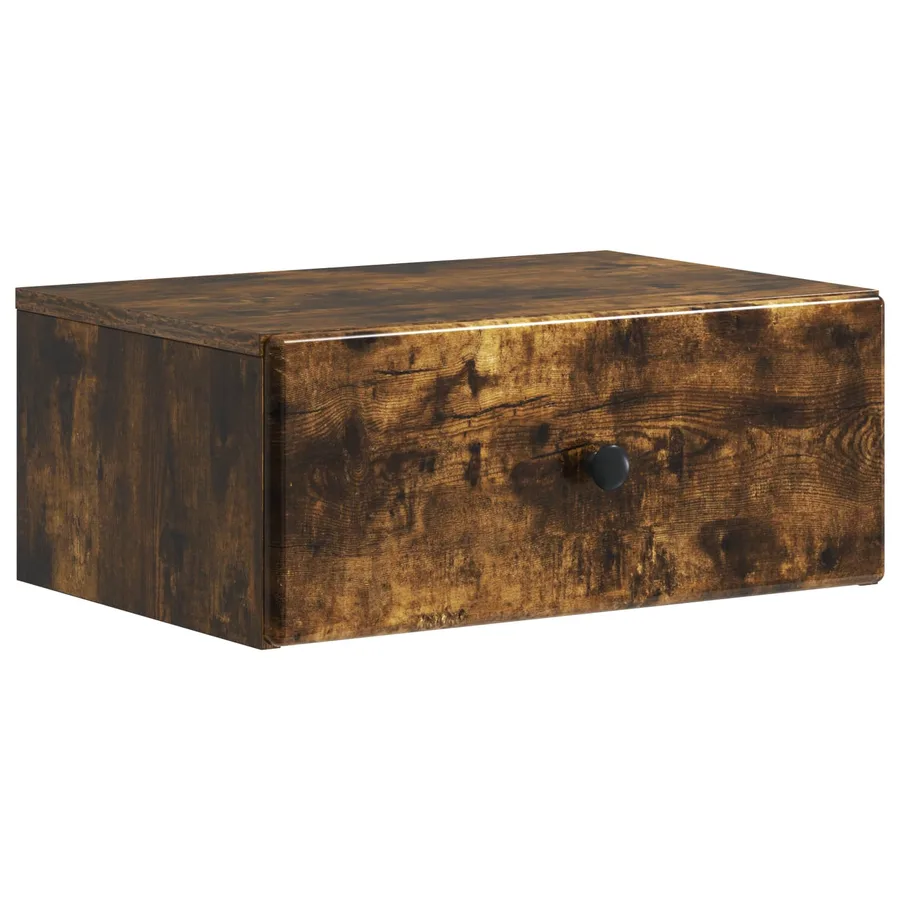 Cabinet de chevet mural Chêne fumé 49 x 34,5 x 20 cm - 2