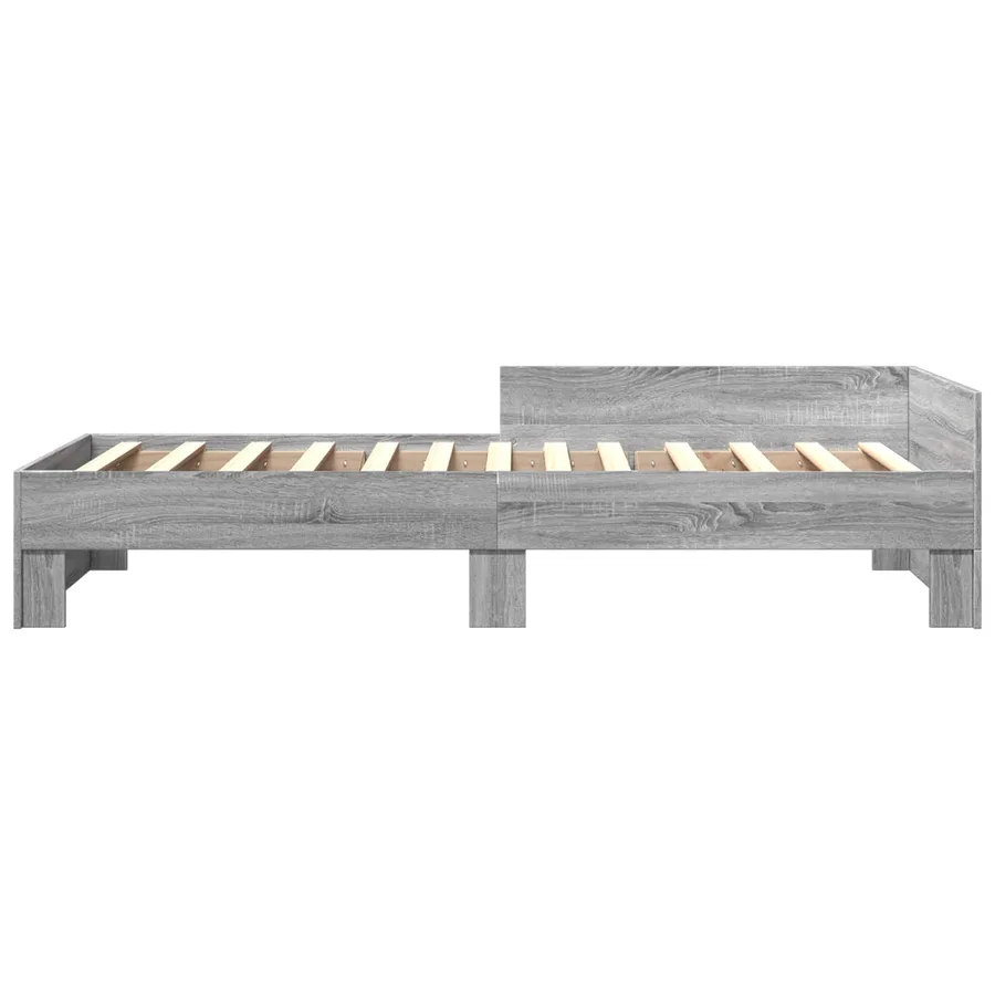 Cadre de lit avec tête de lit Sonoma gris 80 x 200 cm - 5