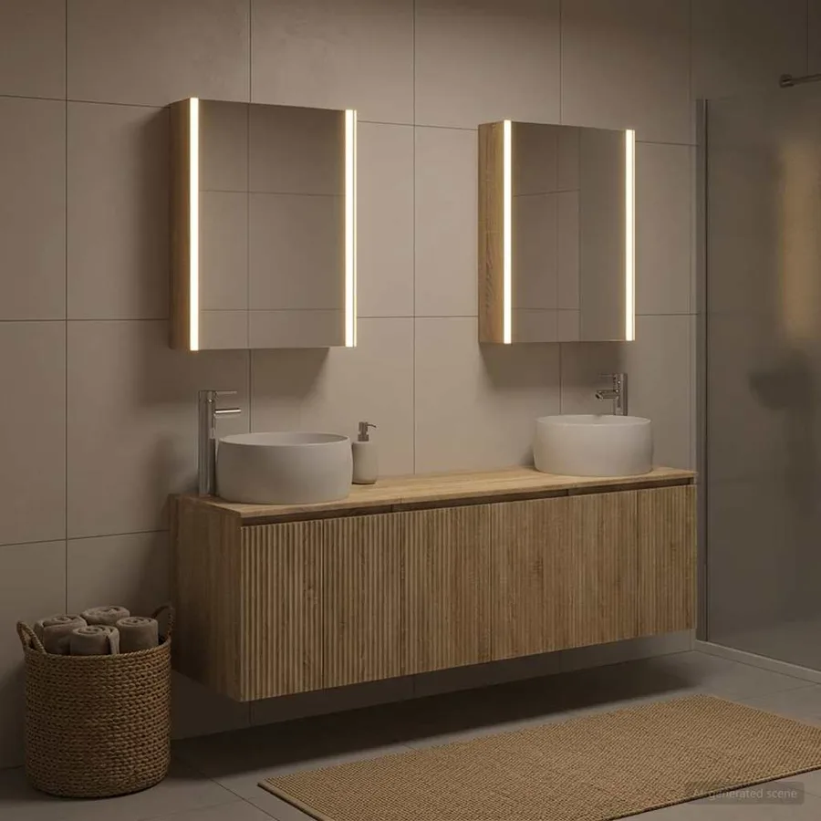 Ensemble d'armoire de salle de bain 5 pcs Chêne Sonoma - 4