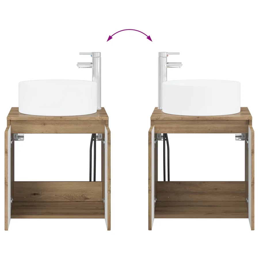 Ensemble d'armoire de salle de bain 5 pc Chêne artisanal - 13