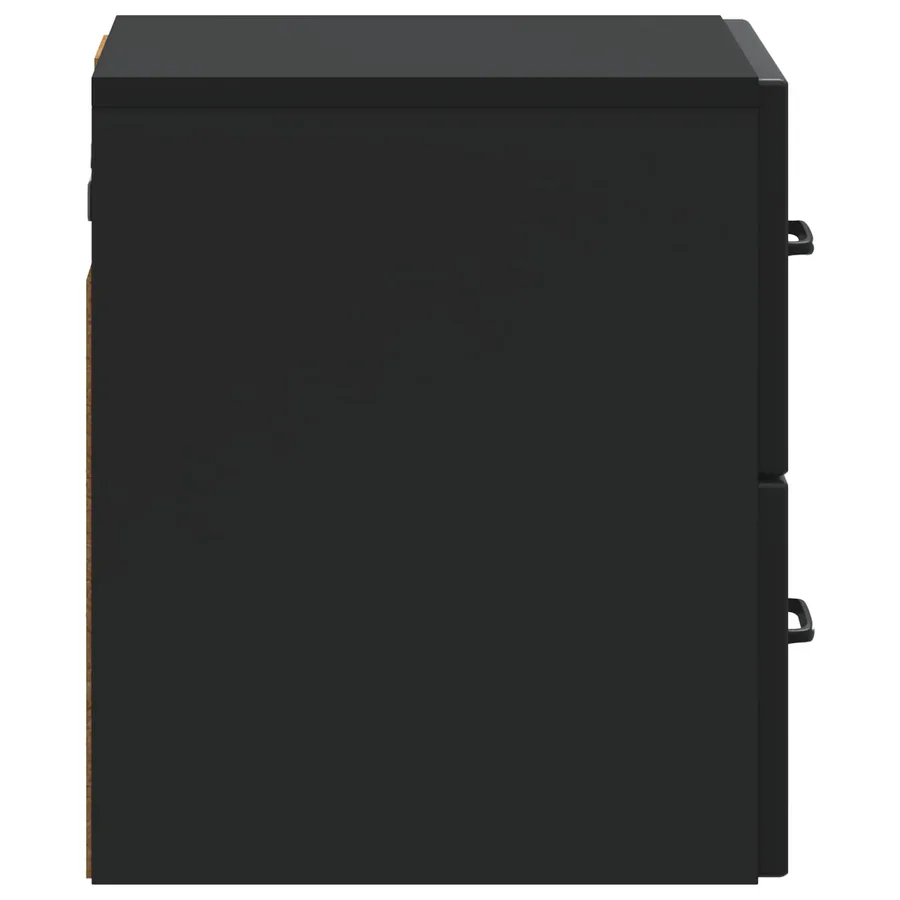 Cabinet de chevet mural avec tiroir Noir 34,5 x 33 x 40 cm - 6