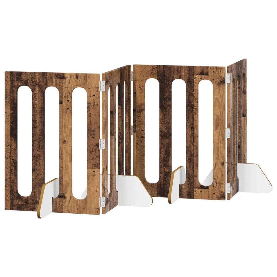 Clôture pliable pour animaux 4 pcs Bois de chêne - 2