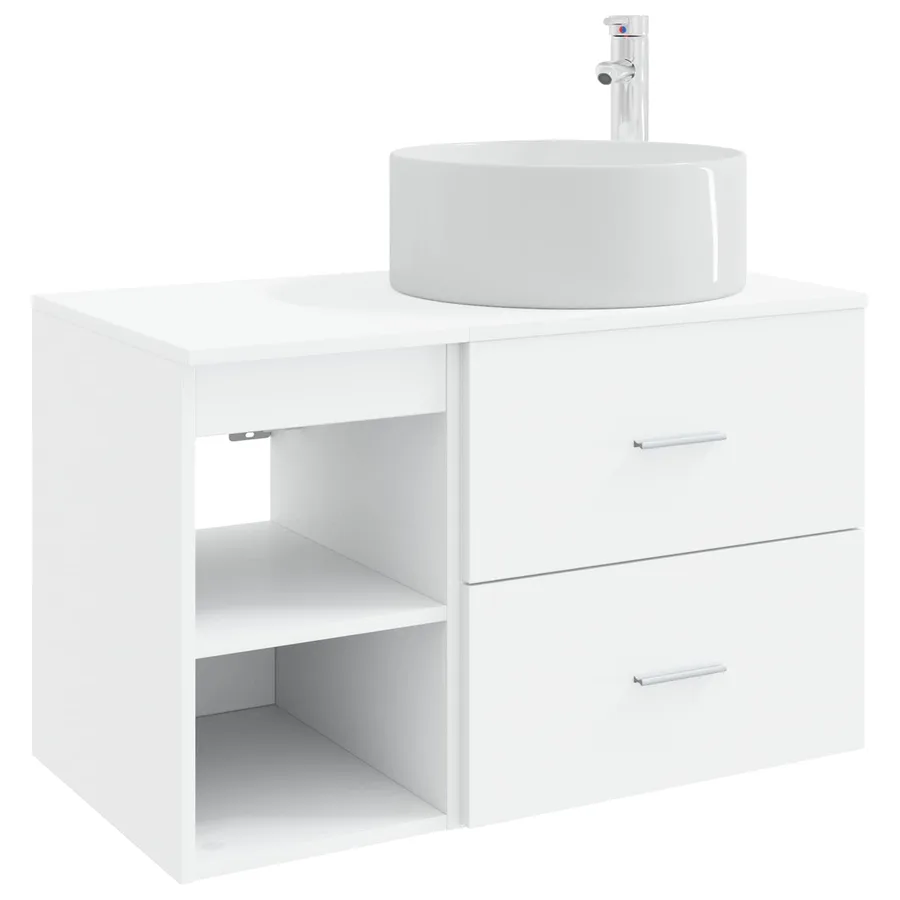 Ensemble de mobilier de salle de bain 2 pcs Blanc - 2