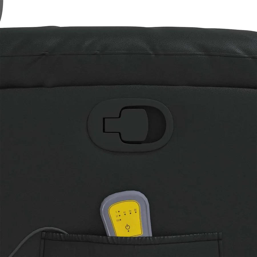 Fauteuil de massage inclinable Noir Similicuir - 11