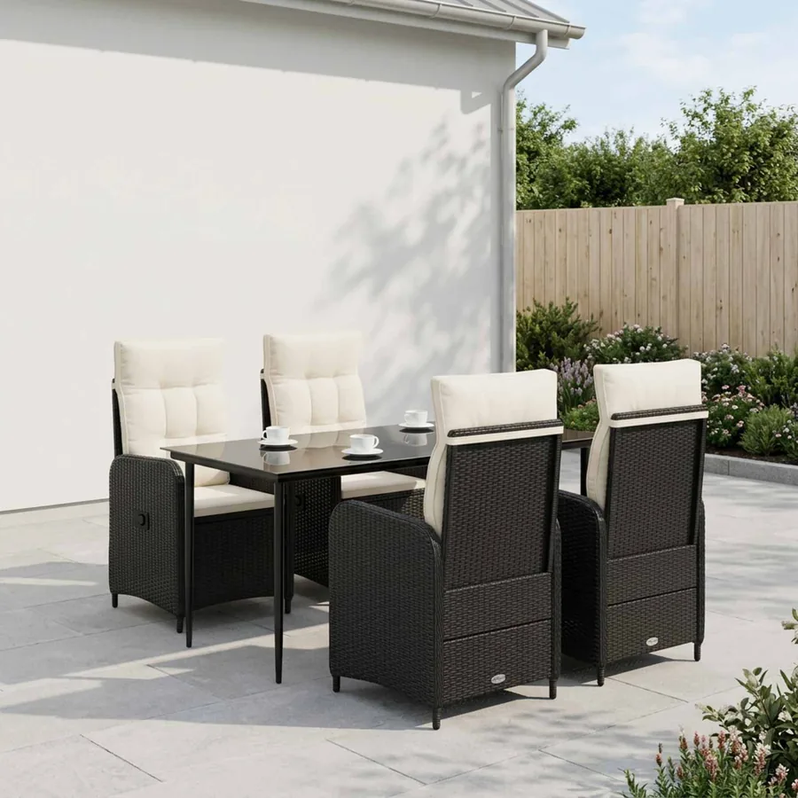 Ensemble de Tables Basses avec coussin avec oreiller 5 pcs