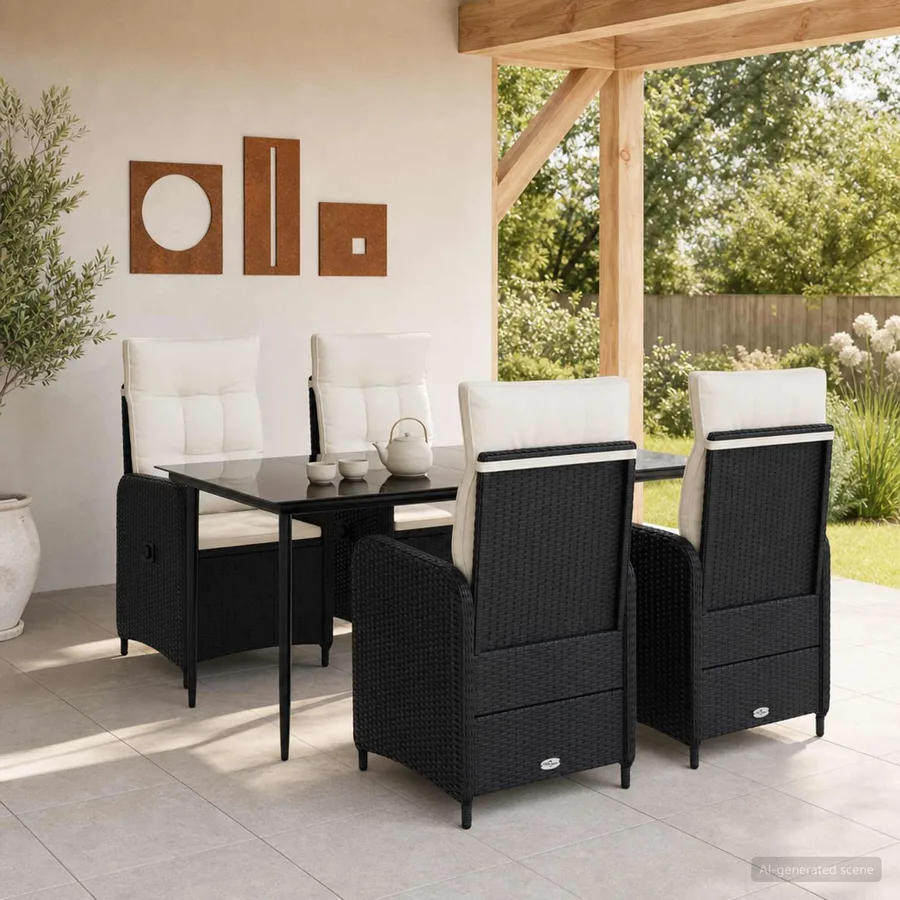Ensemble de Tables Basses avec coussin avec oreiller 5 pcs - 3