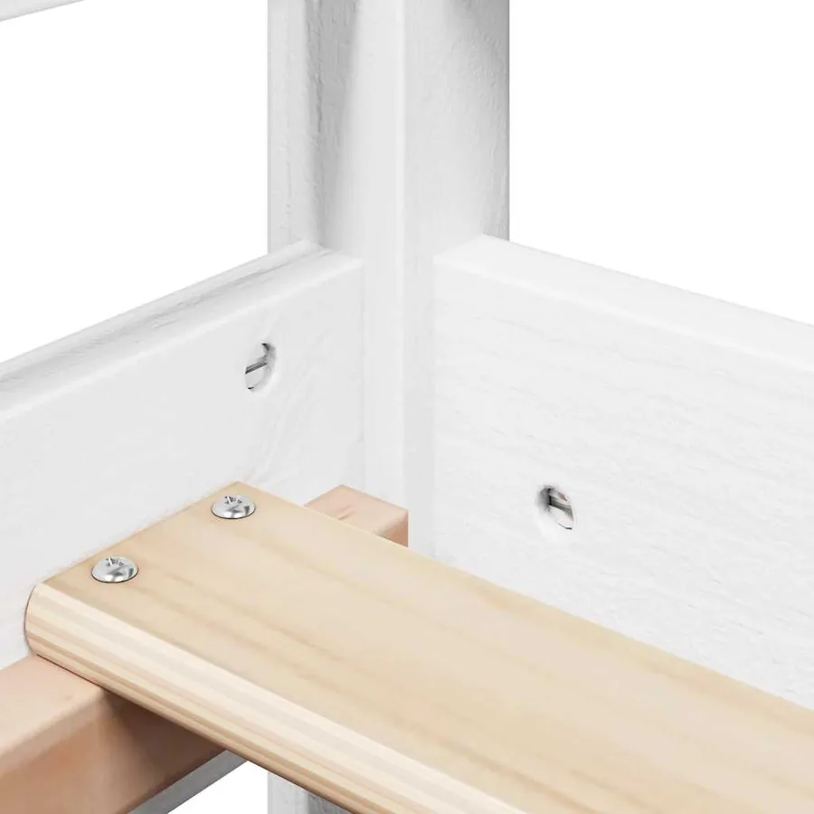 Lit de jour avec toit sans matelas blanc 80x200 cm bois massif - 10