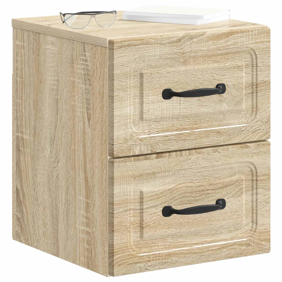 Cabinet de chevet mural 2 pcs Chêne Sonoma 34,5 x 33 x 40 cm - 3