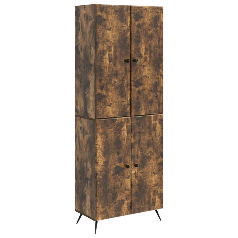 Ensemble de Meubles 2 pcs Chêne fumé Bois d'ingénierie - 2