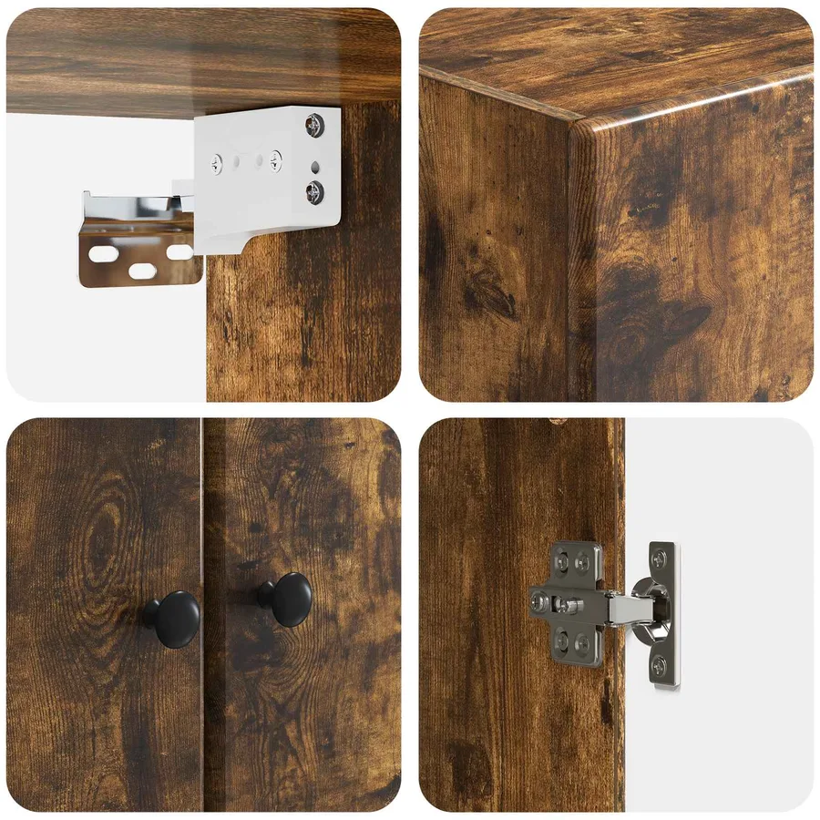 Ensemble de Meubles 2 pcs Chêne fumé Bois d'ingénierie - 8