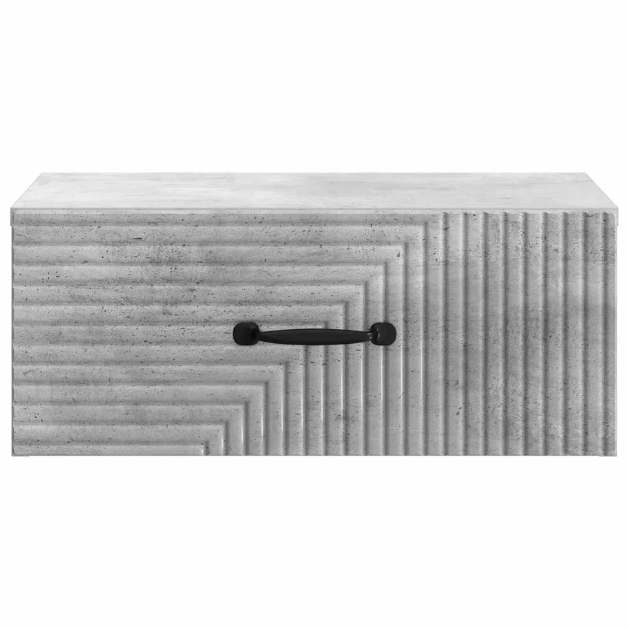 Cabinet de chevet mural Gris béton 49 x 34,5 x 20 cm - 5