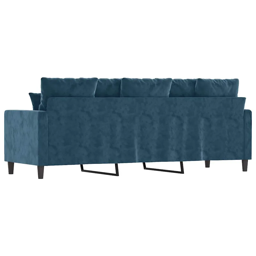 Canapé à 3 places Bleu 180 cm Velours - 5