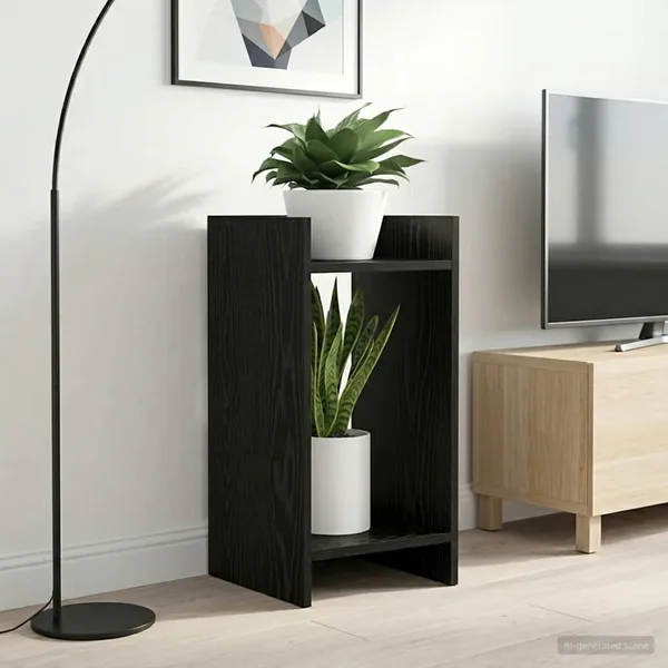 Support de Plante Chêne Noir 30 x 30 x 60 cm Bois d’ingénierie