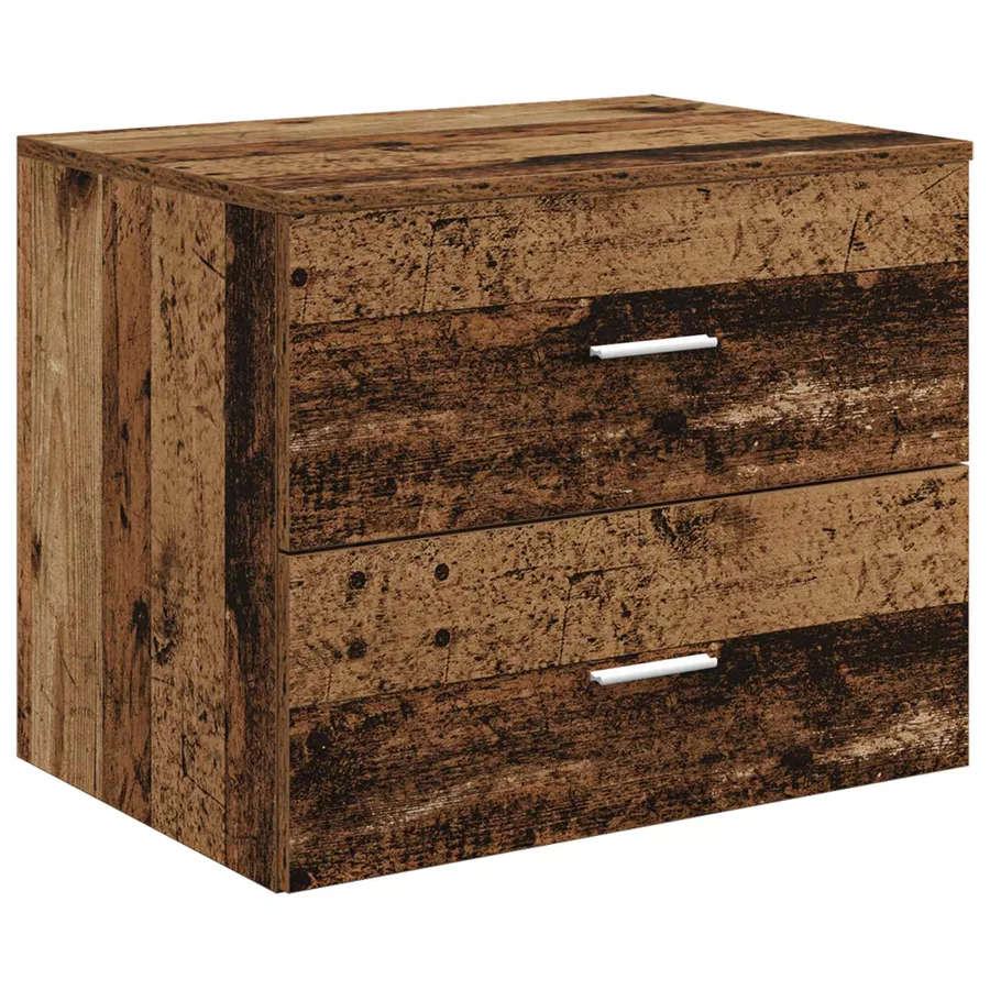 Ensemble de mobilier de salle de bain 4 pcs Bois ancien - 6