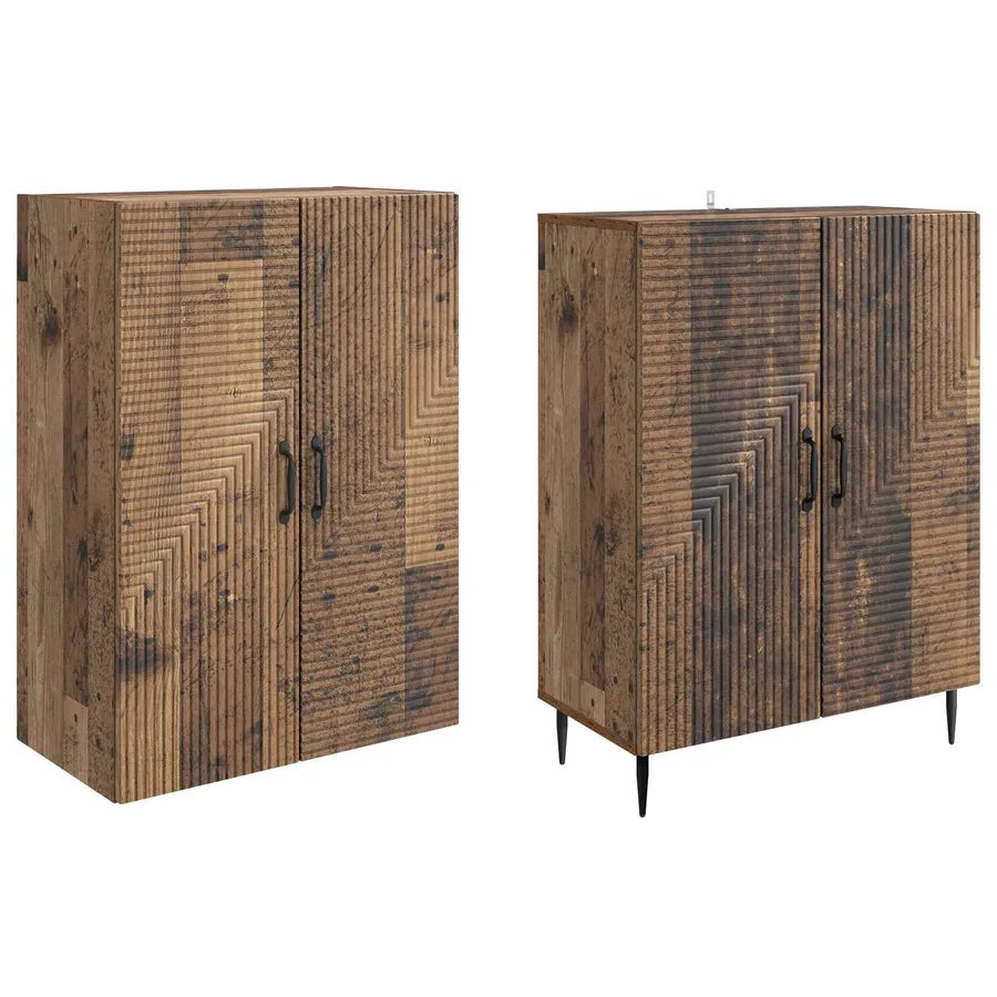 Ensemble de Meubles 2 pcs 66 x 34,5 x 89,5 cm Bois d'ingénierie - 4