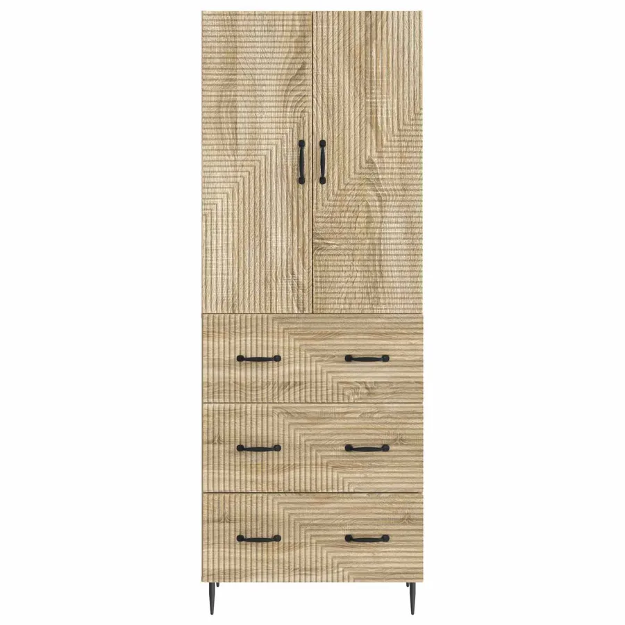 Ensemble de Meubles 2 pcs Chêne Sonoma 66 x 34,5 x 90 cm - 5