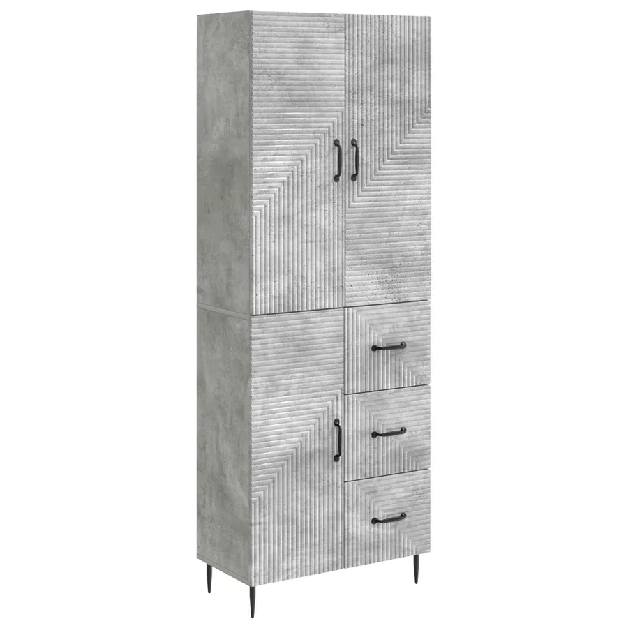Ensemble de Meubles 2 pcs Gris béton 66 x 34,5 x 89,5 cm - 2
